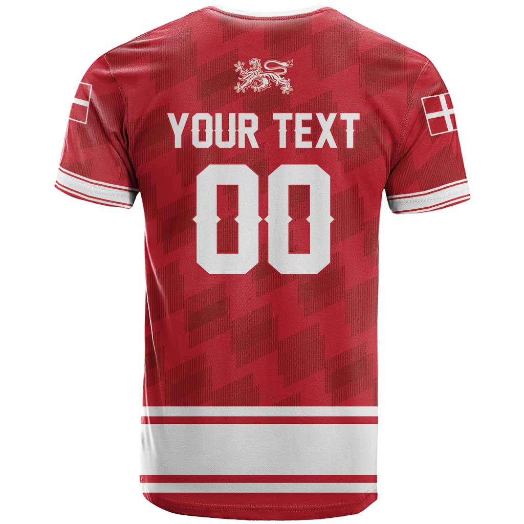 Custom Hockey 2026 Denmark T Shirt Danish Lions Go Champions