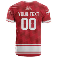 Custom Hockey 2026 Denmark T Shirt Danish Lions Go Champions