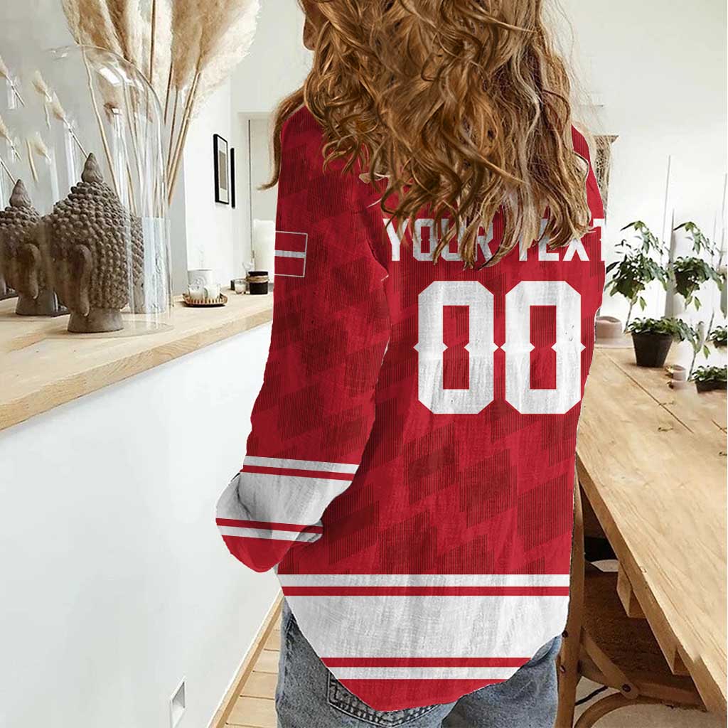 Custom Hockey 2026 Denmark Women Casual Shirt Danish Lions Go Champions