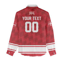 Custom Hockey 2026 Denmark Women Casual Shirt Danish Lions Go Champions