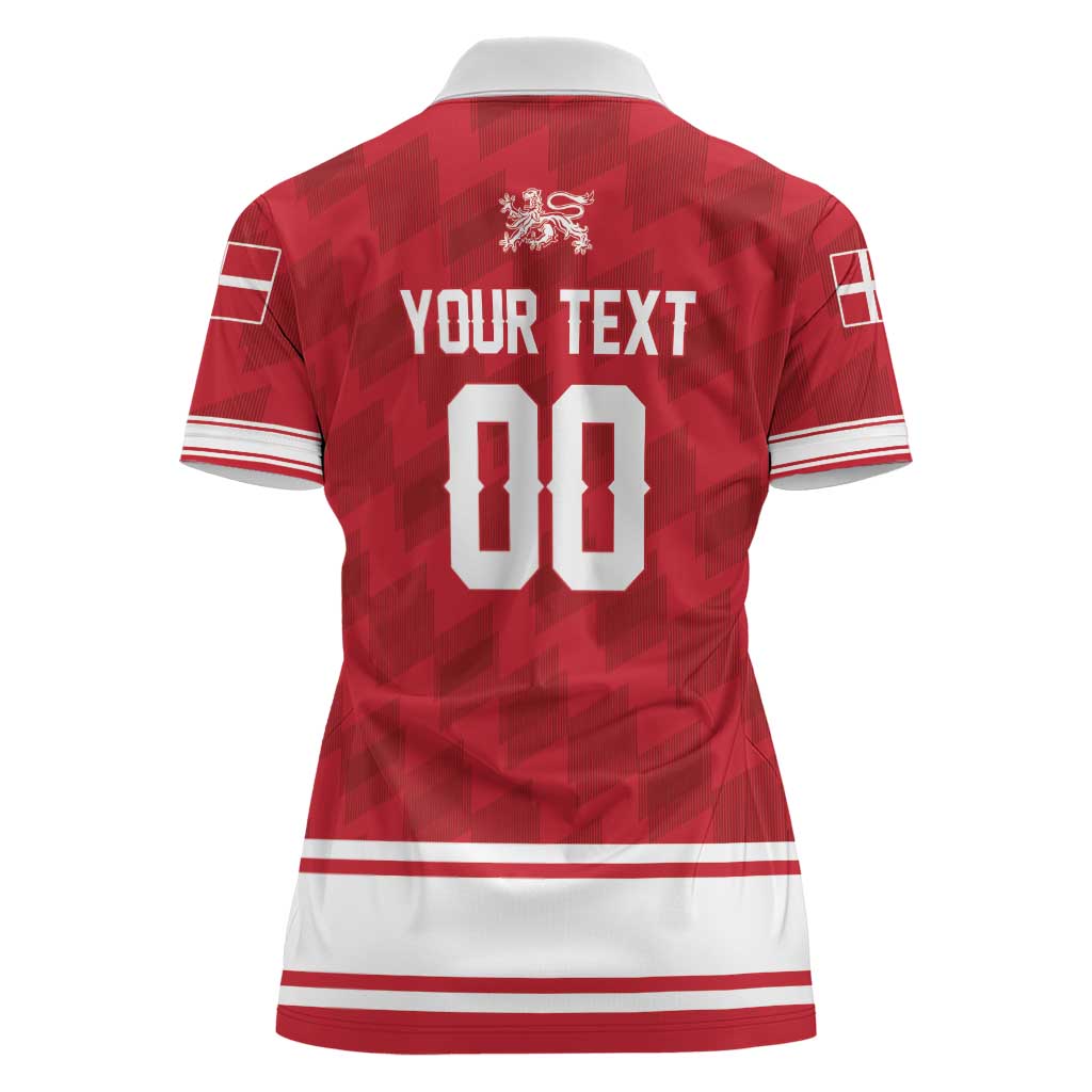 Custom Hockey 2026 Denmark Women Polo Shirt Danish Lions Go Champions
