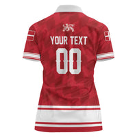 Custom Hockey 2026 Denmark Women Polo Shirt Danish Lions Go Champions