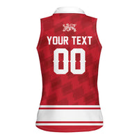 Custom Hockey 2026 Denmark Women Sleeveless Polo Shirt Danish Lions Go Champions