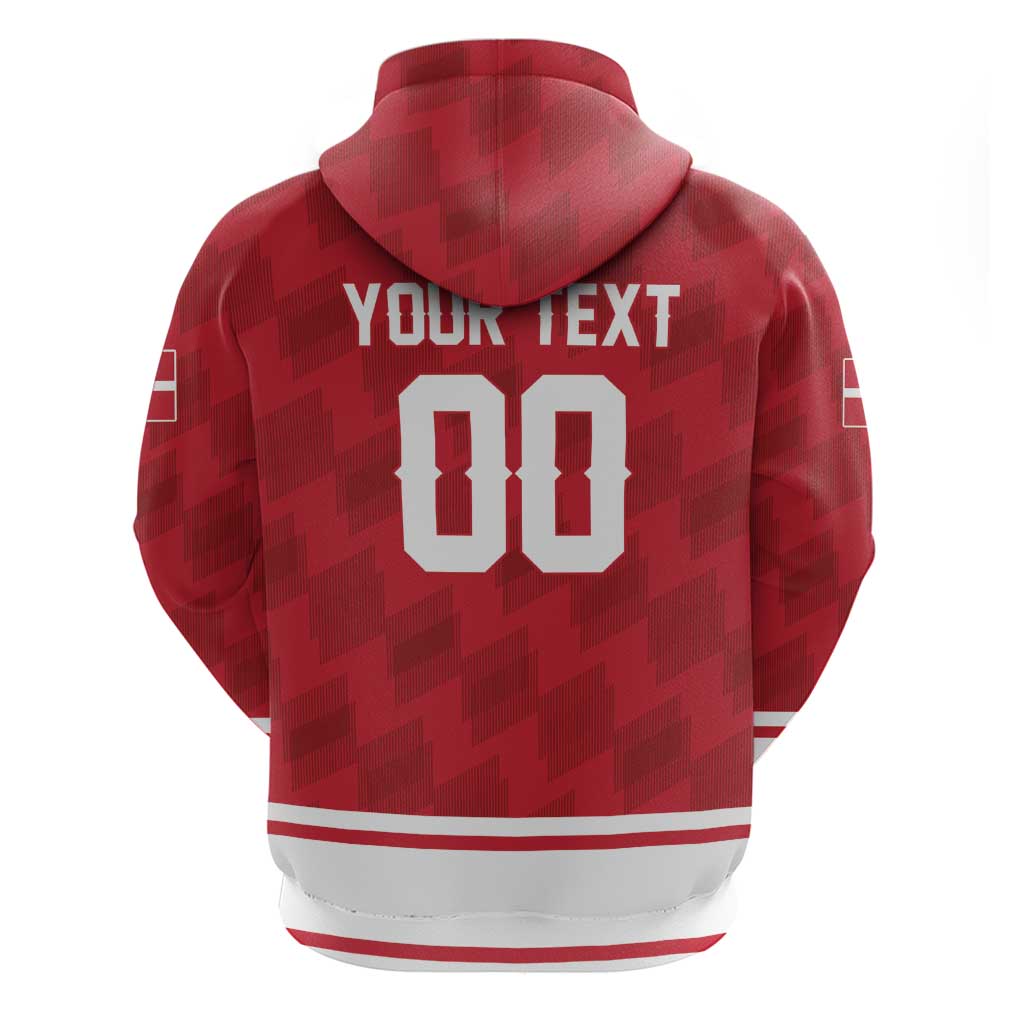 Custom Hockey 2026 Denmark Zip Hoodie Danish Lions Go Champions