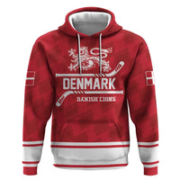 Custom Hockey 2026 Denmark Zip Hoodie Danish Lions Go Champions