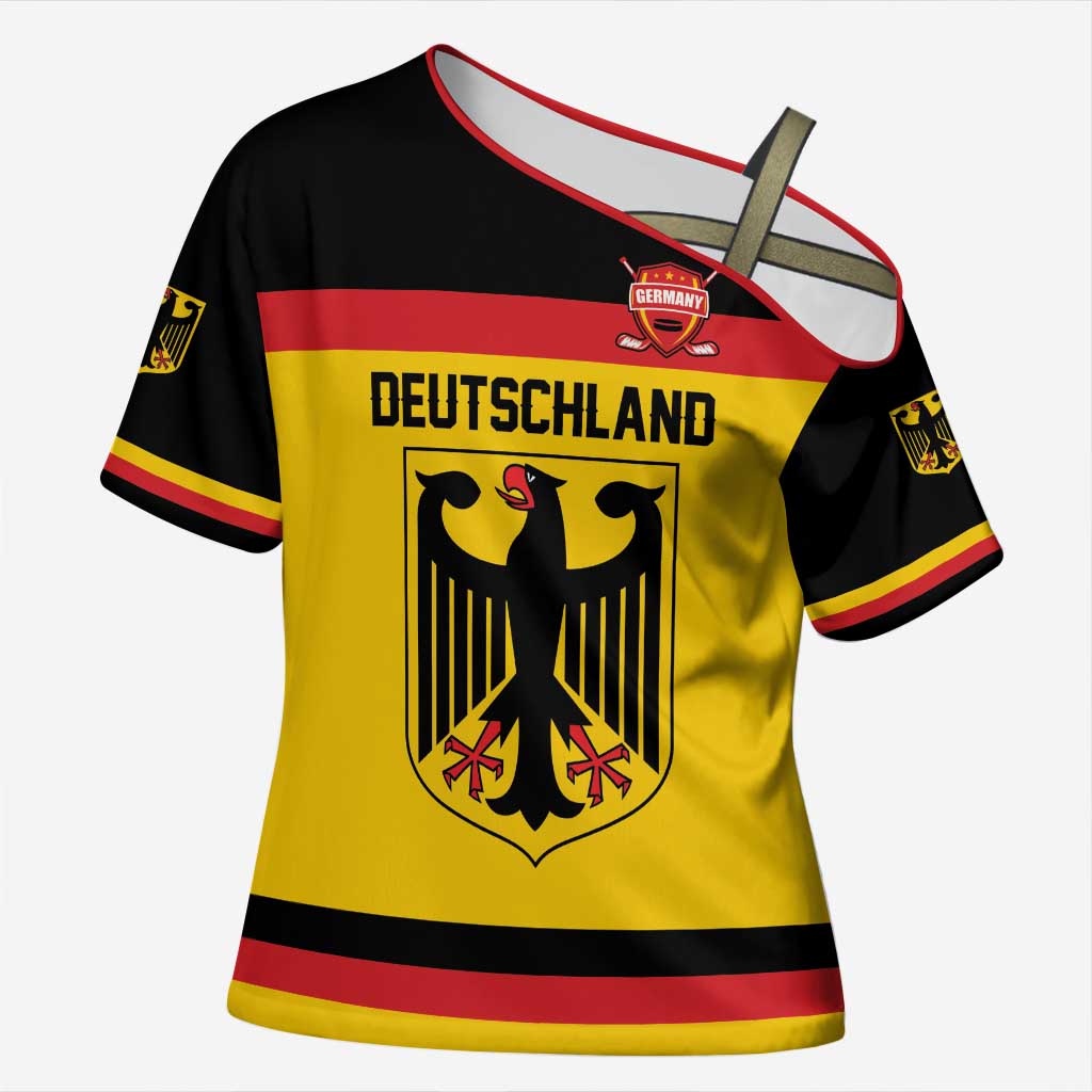 Custom Hockey 2026 Germany Cross Shoulder Shirt Trager der Adler