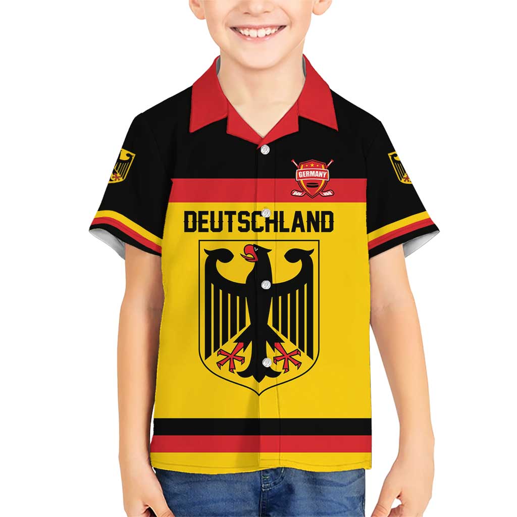 Custom Hockey 2026 Germany Kid Hawaiian Shirt Trager der Adler