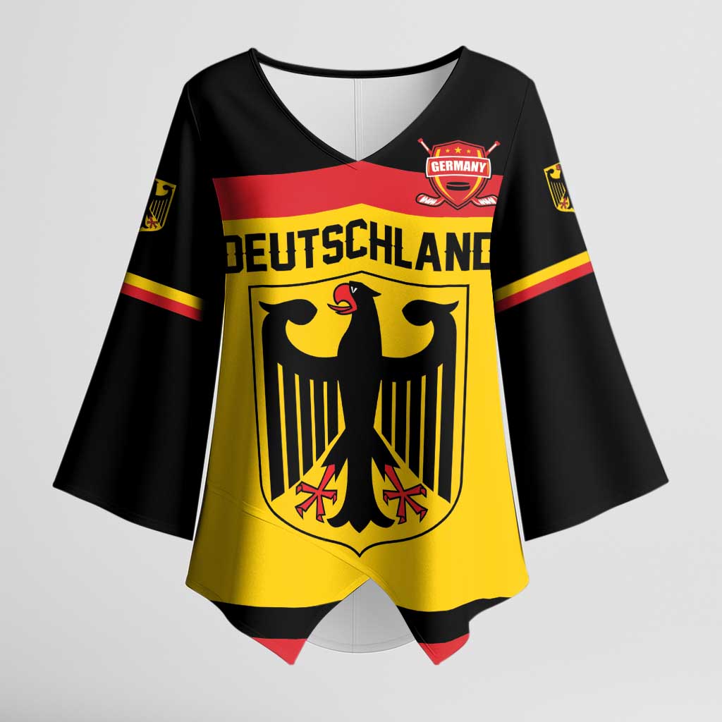 Custom Hockey 2026 Germany Kimono Sleeve Blouse Trager der Adler