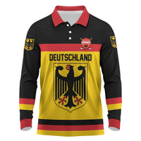 Custom Hockey 2026 Germany Long Sleeve Polo Shirt Trager der Adler