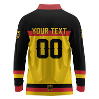 Custom Hockey 2026 Germany Long Sleeve Polo Shirt Trager der Adler