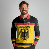 Custom Hockey 2026 Germany Long Sleeve Polo Shirt Trager der Adler