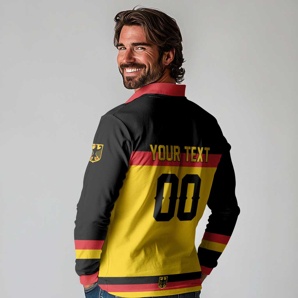 Custom Hockey 2026 Germany Long Sleeve Polo Shirt Trager der Adler