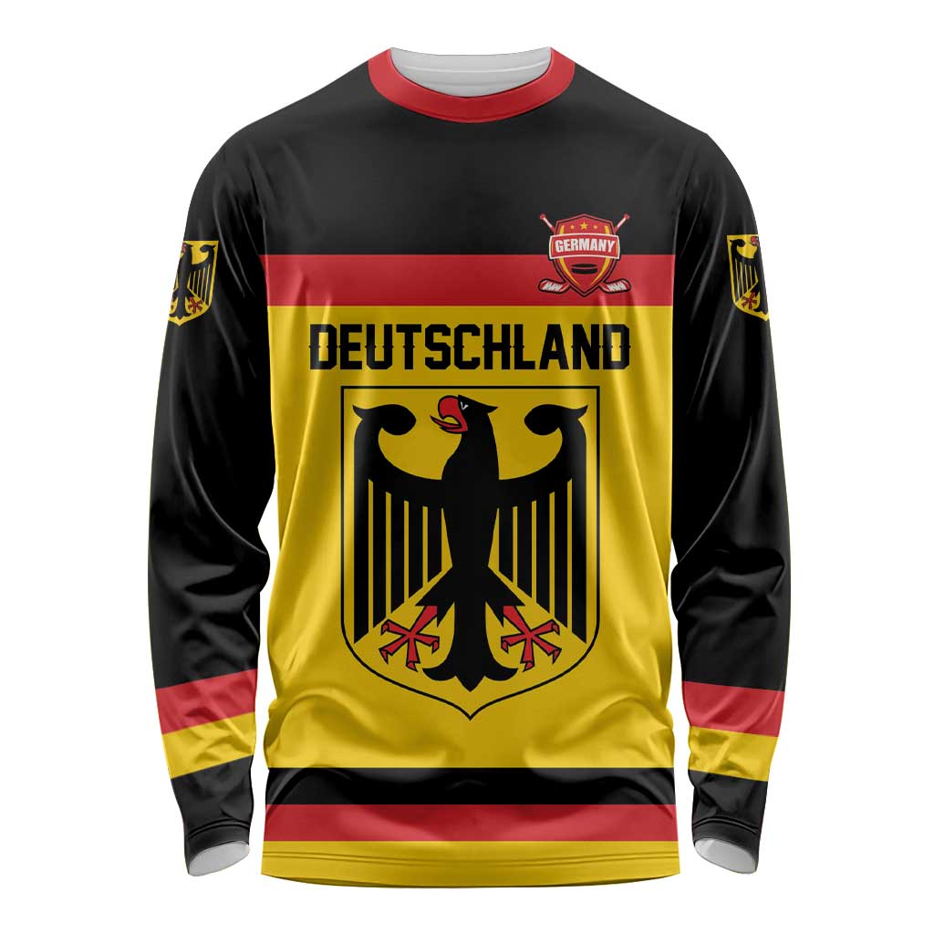 Custom Hockey 2026 Germany Long Sleeve Shirt Trager der Adler