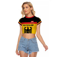 Custom Hockey 2026 Germany Raglan Cropped T Shirt Trager der Adler