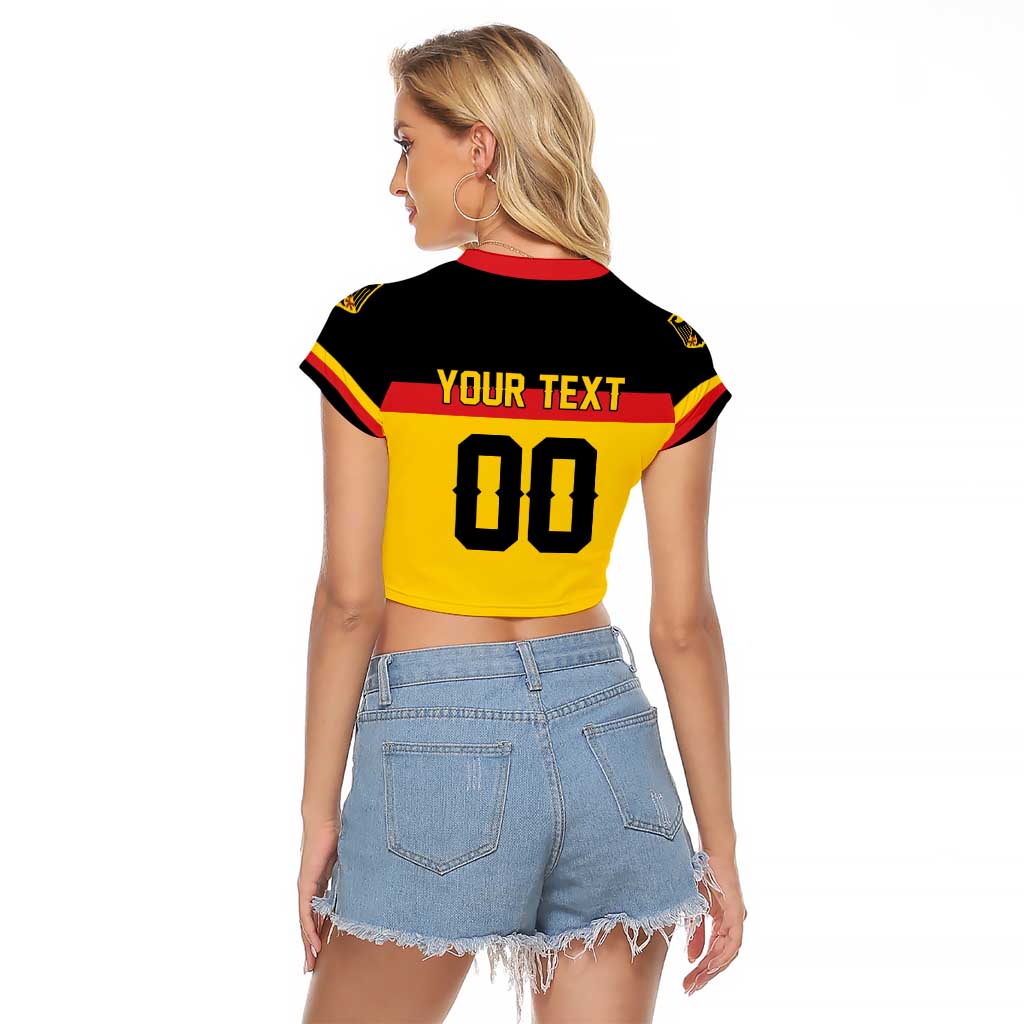 Custom Hockey 2026 Germany Raglan Cropped T Shirt Trager der Adler