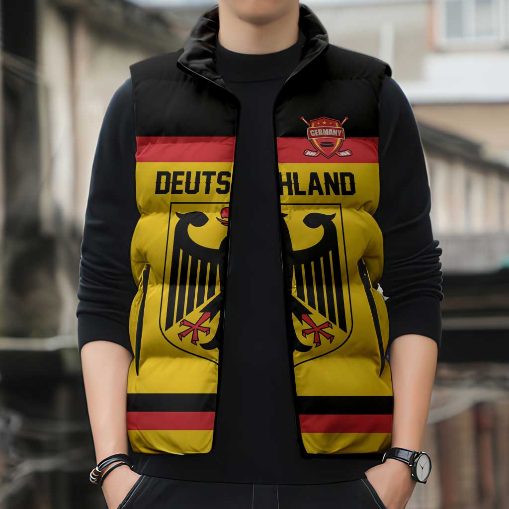 Custom Hockey 2026 Germany Sleeveless Puffer Jacket Trager der Adler