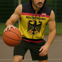 Custom Hockey 2026 Germany Sleeveless Zip Hoodie Trager der Adler