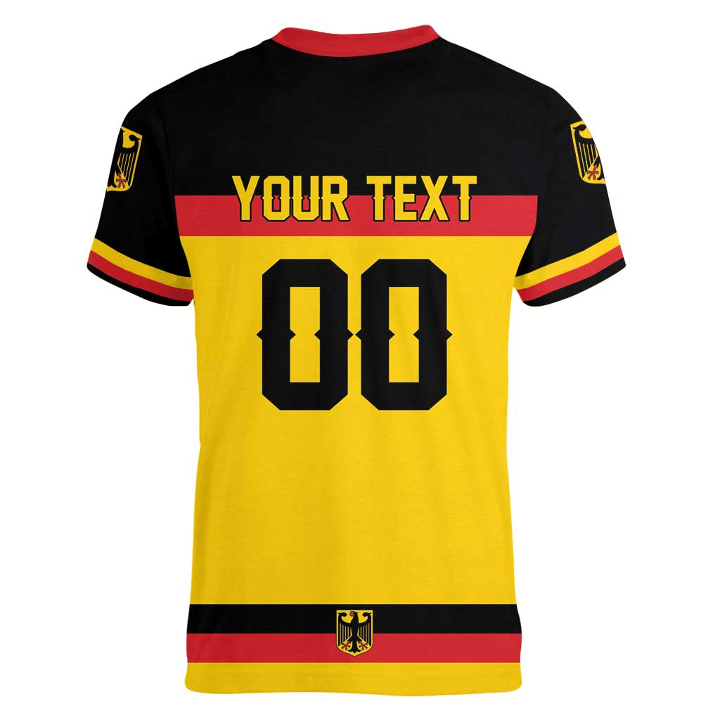 Custom Hockey 2026 Germany Women V-Neck T-Shirt Trager der Adler