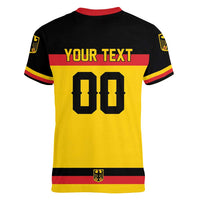 Custom Hockey 2026 Germany Women V-Neck T-Shirt Trager der Adler