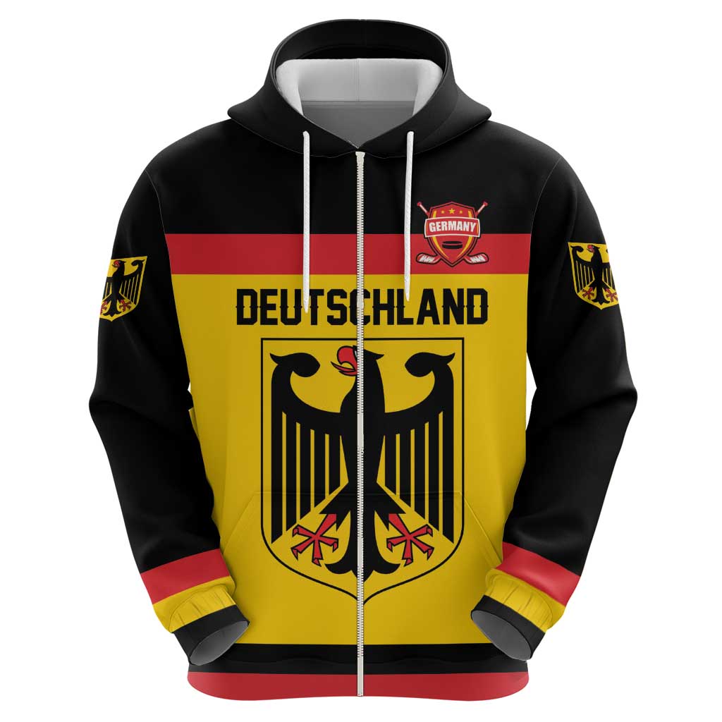 Custom Hockey 2026 Germany Zip Hoodie Trager der Adler