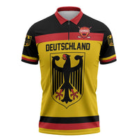 Custom Hockey 2026 Germany Zipper Polo Shirt Trager der Adler