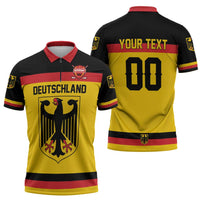 Custom Hockey 2026 Germany Zipper Polo Shirt Trager der Adler