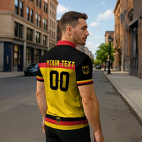 Custom Hockey 2026 Germany Zipper Polo Shirt Trager der Adler
