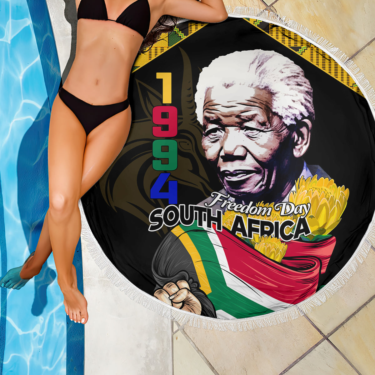 South Africa Freedom Day 2024 Beach Blanket Happy 30th Anniversary - Wonder Print Shop