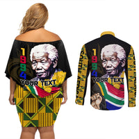 South Africa Freedom Day 2024 Couples Matching Off Shoulder Short Dress and Long Sleeve Button Shirt Happy 30th Anniversary - Wonder Print Shop