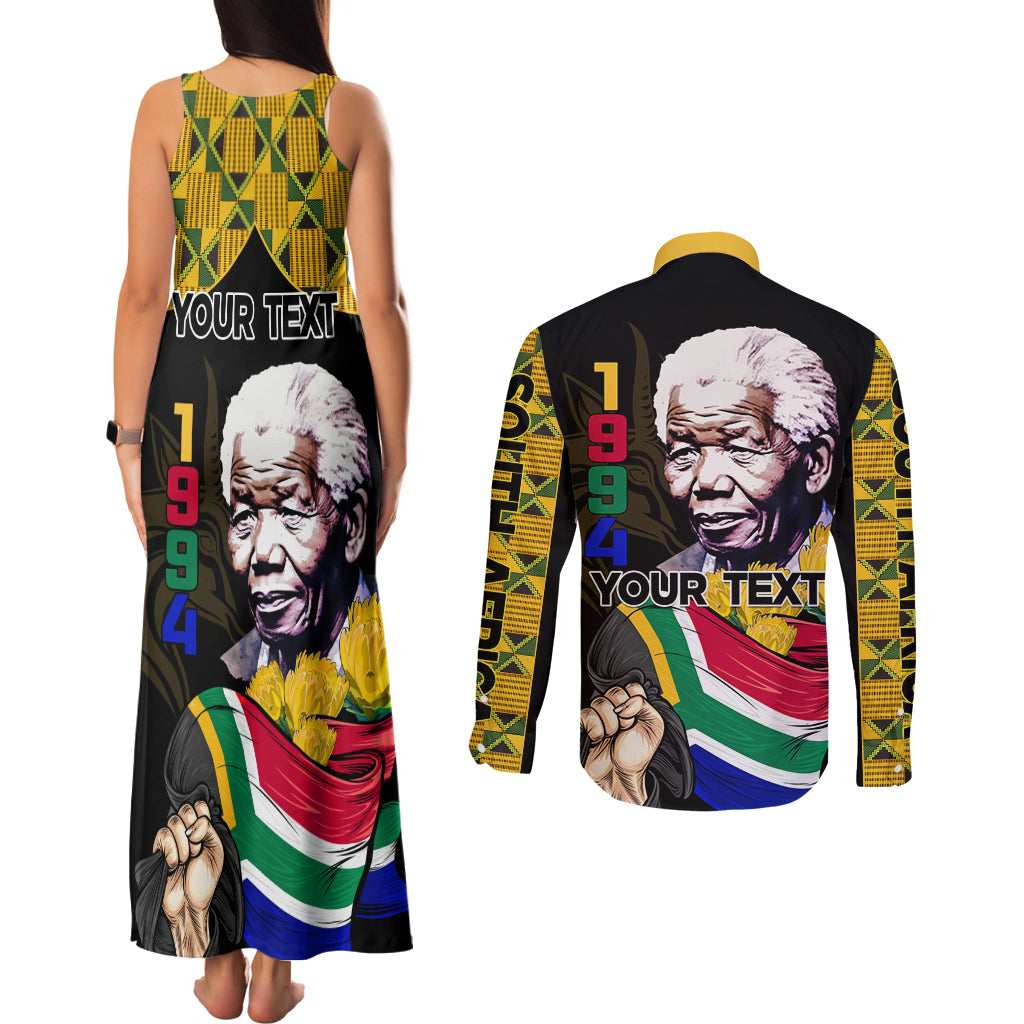 South Africa Freedom Day 2024 Couples Matching Tank Maxi Dress and Long Sleeve Button Shirt Happy 30th Anniversary - Wonder Print Shop