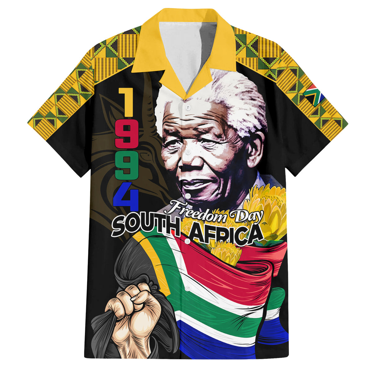 South Africa Freedom Day 2024 Family Matching Long Sleeve Bodycon Dress and Hawaiian Shirt Happy 30th Anniversary - Wonder Print Shop