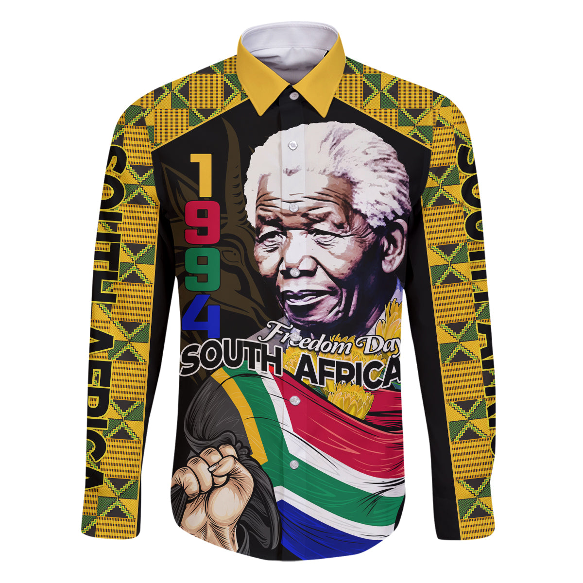 South Africa Freedom Day 2024 Family Matching Puletasi and Hawaiian Shirt Happy 30th Anniversary - Wonder Print Shop