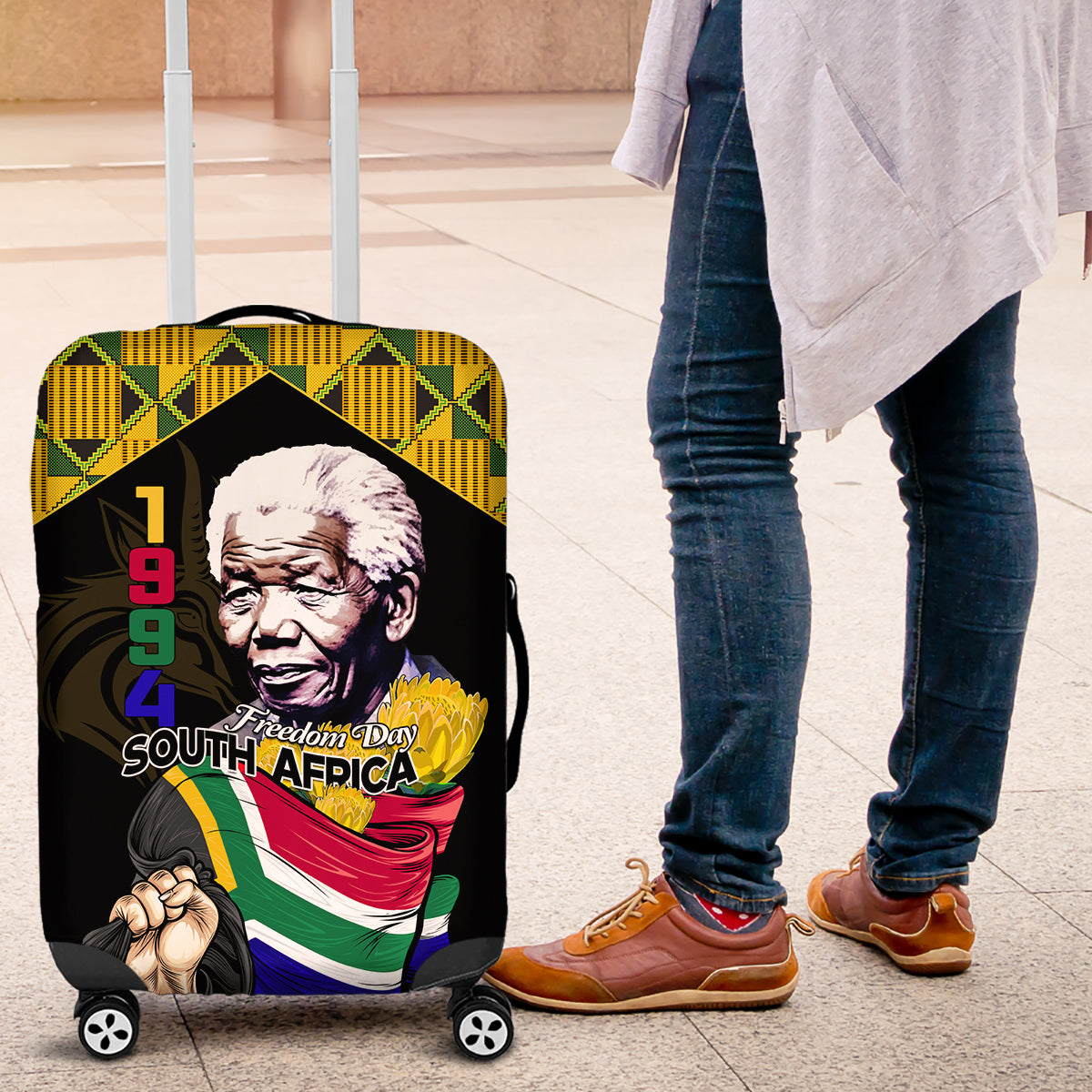 South Africa Freedom Day 2024 Luggage Cover Happy 30th Anniversary