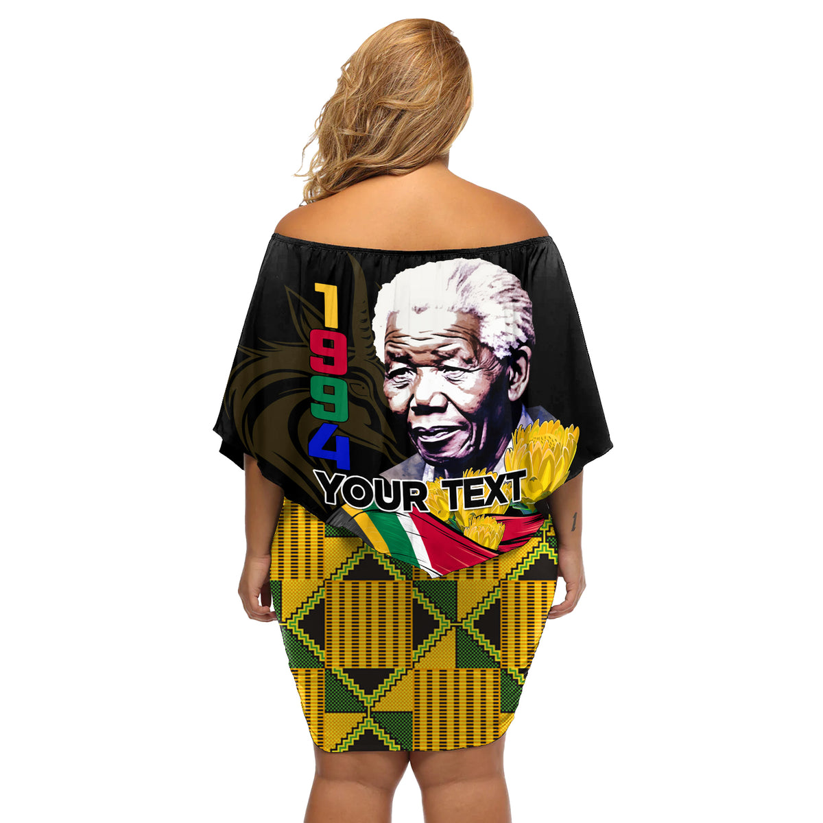 South Africa Freedom Day 2024 Off Shoulder Short Dress Happy 30th Anniversary - Wonder Print Shop