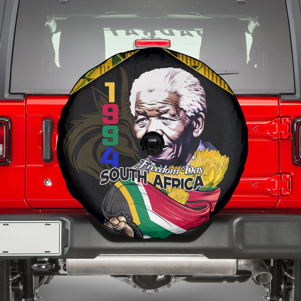 South Africa Freedom Day 2024 Spare Tire Cover Happy 30th Anniversary - Wonder Print Shop