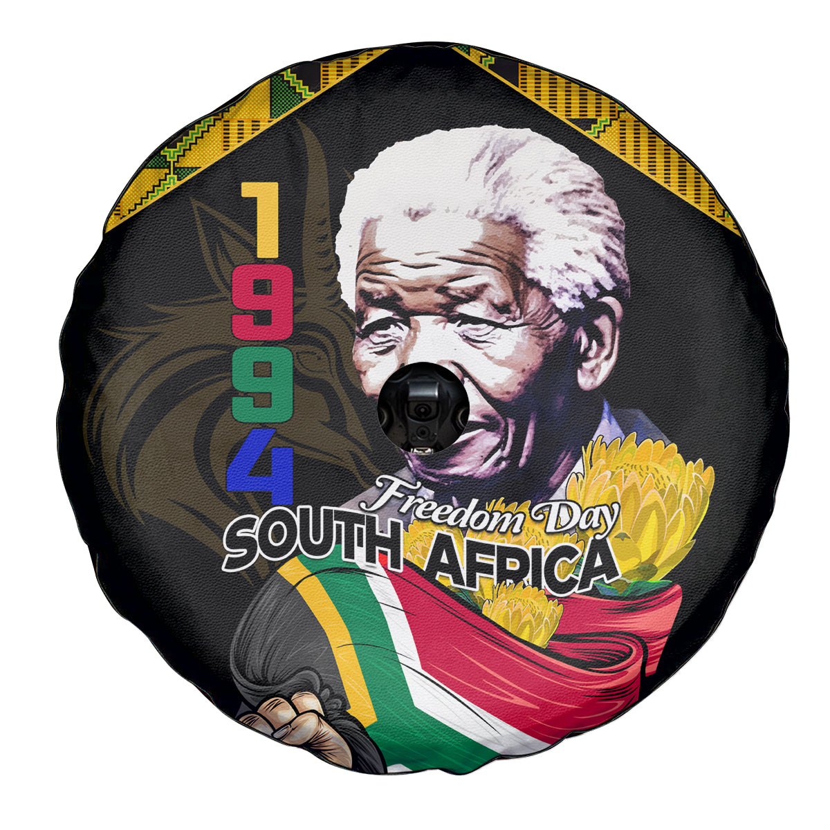 South Africa Freedom Day 2024 Spare Tire Cover Happy 30th Anniversary - Wonder Print Shop