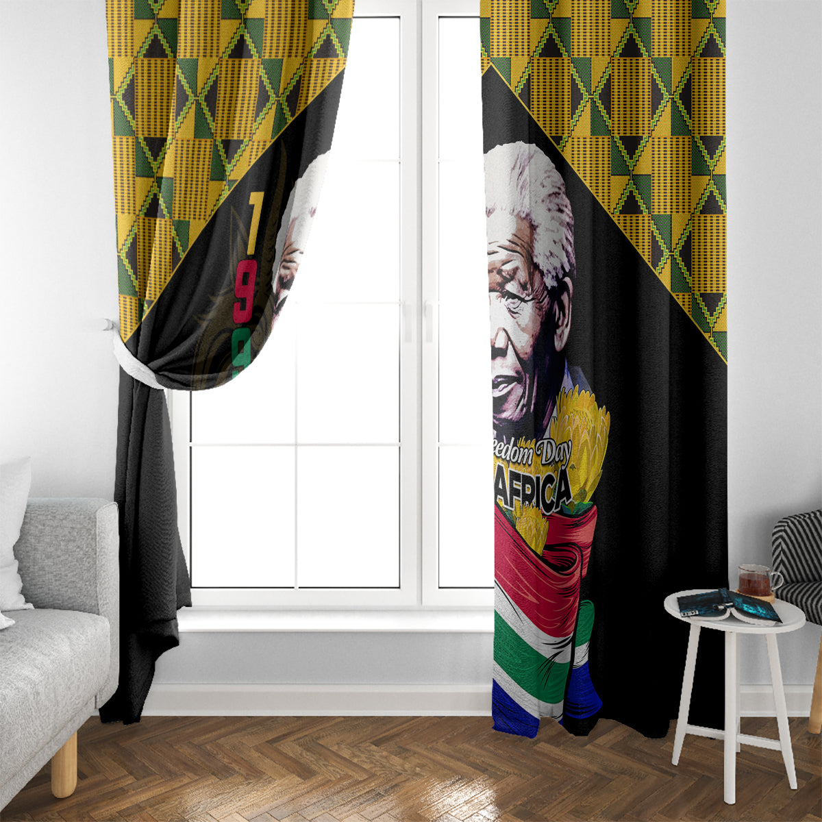 South Africa Freedom Day 2024 Window Curtain Happy 30th Anniversary - Wonder Print Shop