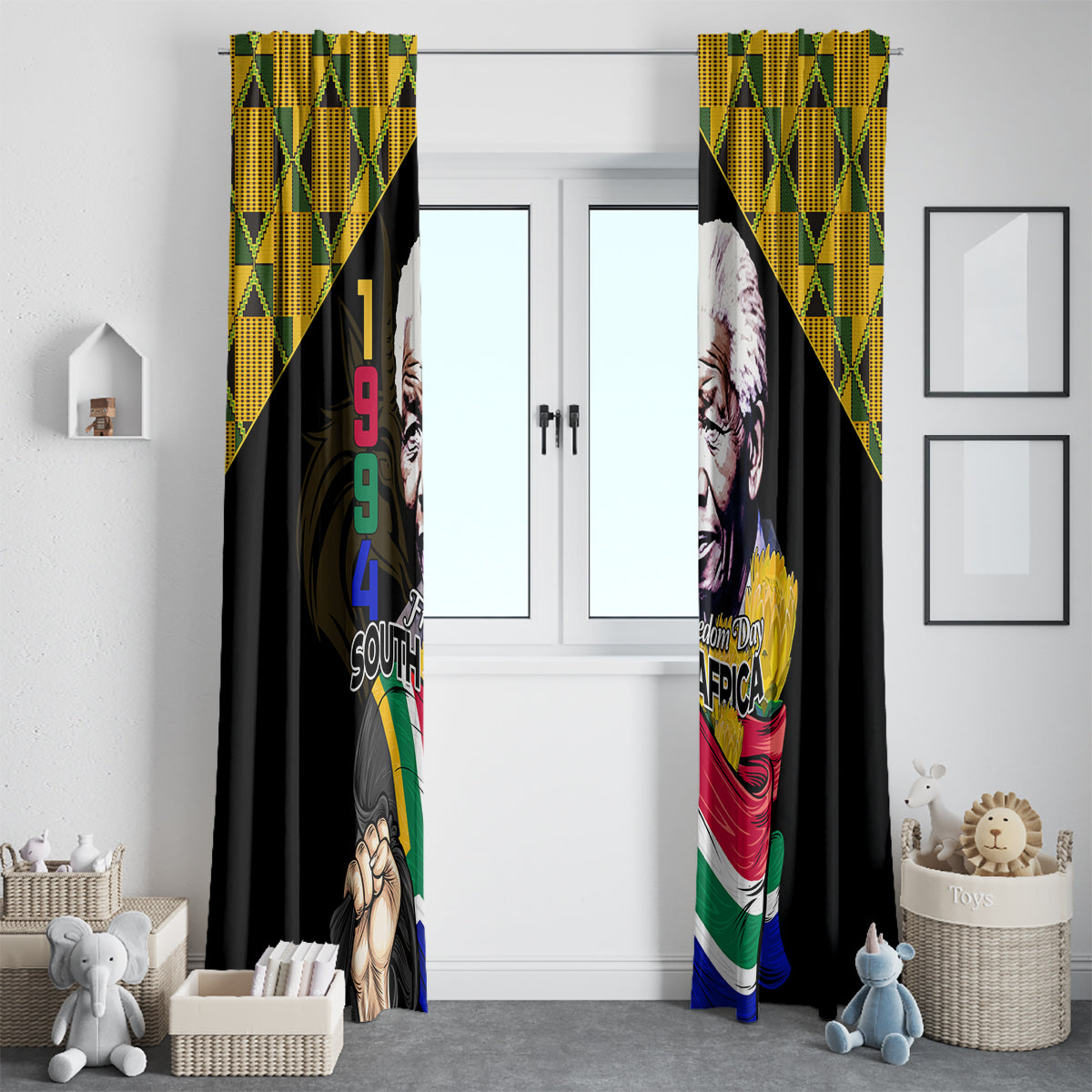 South Africa Freedom Day 2024 Window Curtain Happy 30th Anniversary - Wonder Print Shop