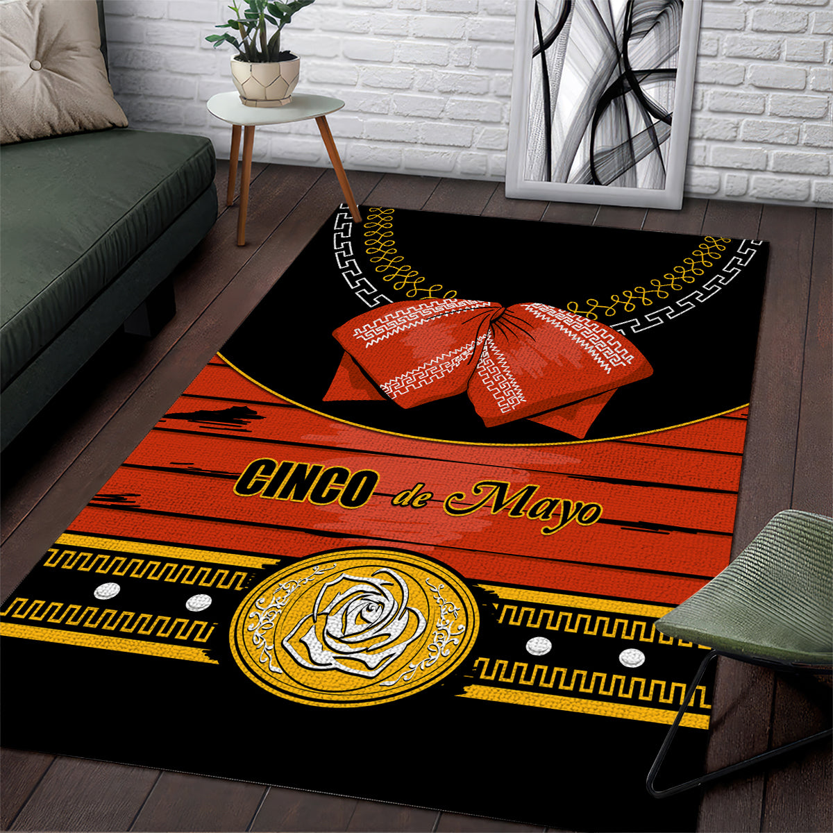 Cinco de Mayo 2024 Area Rug Traje de Charro Style - Wonder Print Shop