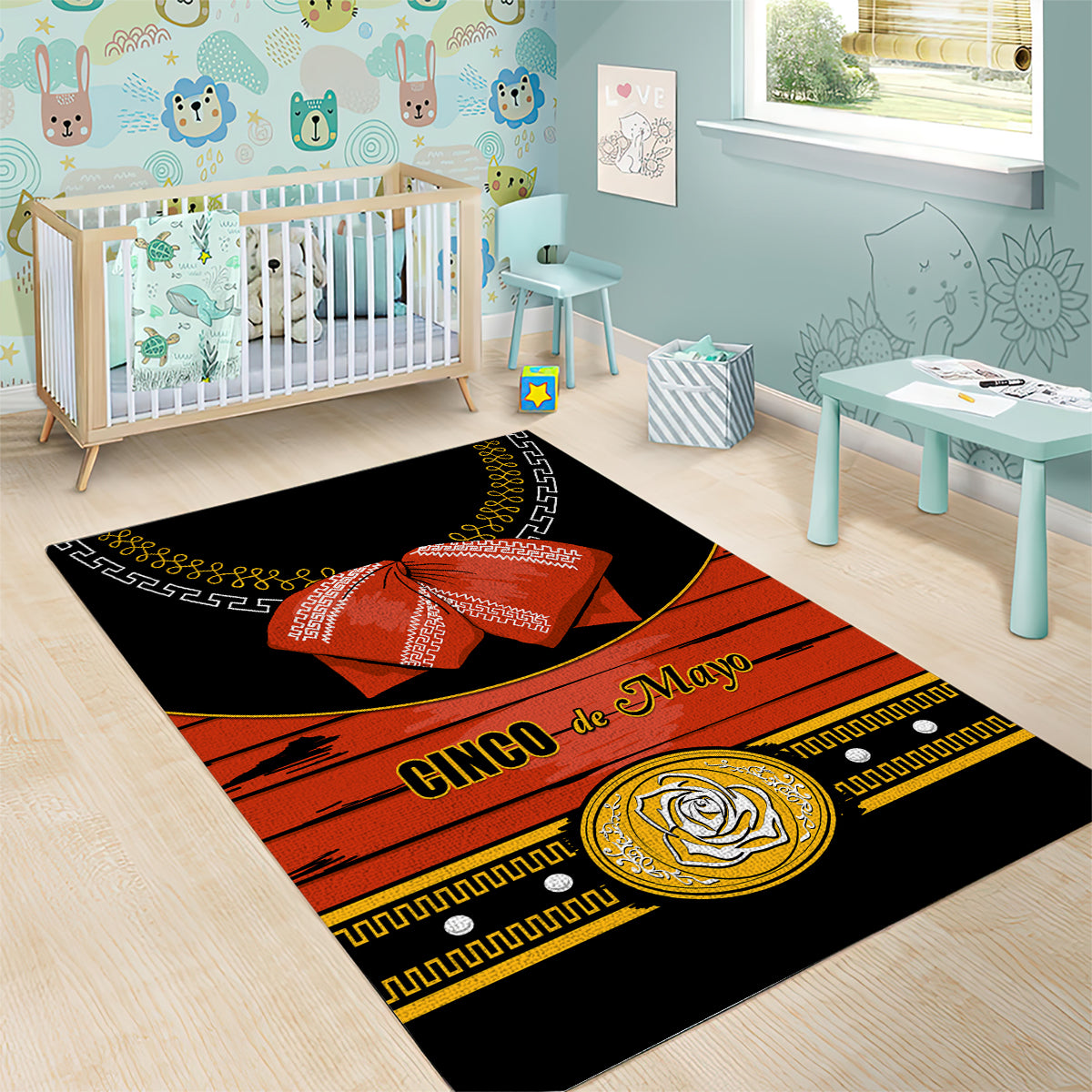 Cinco de Mayo 2024 Area Rug Traje de Charro Style - Wonder Print Shop
