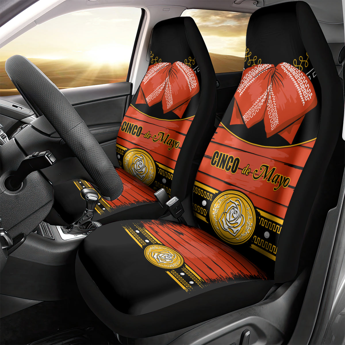 Cinco de Mayo 2024 Car Seat Cover Traje de Charro Style - Wonder Print Shop