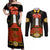 Cinco de Mayo 2024 Couples Matching Off Shoulder Maxi Dress and Long Sleeve Button Shirt Traje de Charro Style - Wonder Print Shop