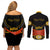 Cinco de Mayo 2024 Couples Matching Off Shoulder Short Dress and Long Sleeve Button Shirt Traje de Charro Style - Wonder Print Shop