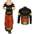 Cinco de Mayo 2024 Couples Matching Summer Maxi Dress and Long Sleeve Button Shirt Traje de Charro Style - Wonder Print Shop