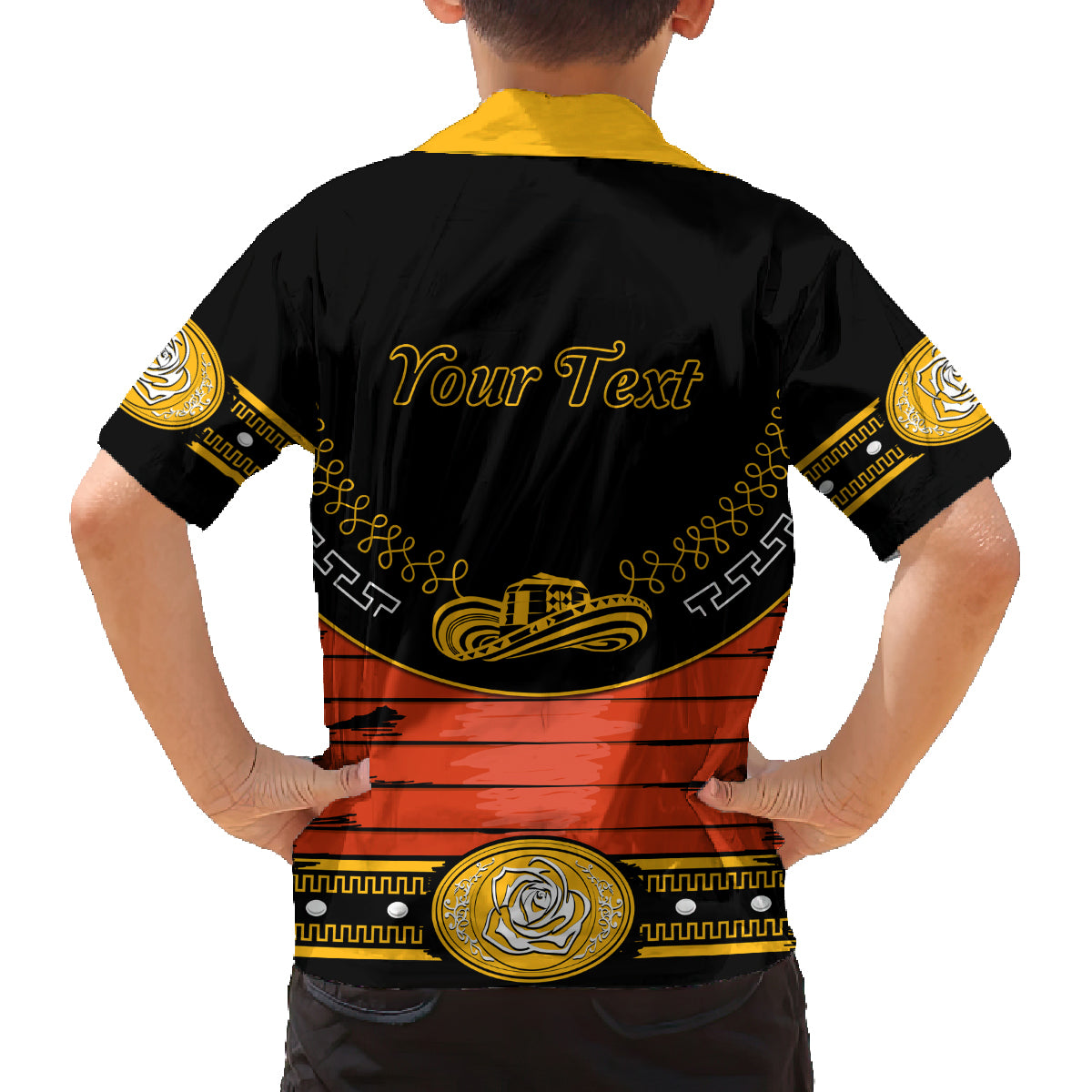 Cinco de Mayo 2024 Family Matching Long Sleeve Bodycon Dress and Hawaiian Shirt Traje de Charro Style - Wonder Print Shop