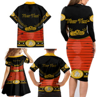 Cinco de Mayo 2024 Family Matching Long Sleeve Bodycon Dress and Hawaiian Shirt Traje de Charro Style - Wonder Print Shop