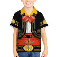 Cinco de Mayo 2024 Family Matching Long Sleeve Bodycon Dress and Hawaiian Shirt Traje de Charro Style - Wonder Print Shop