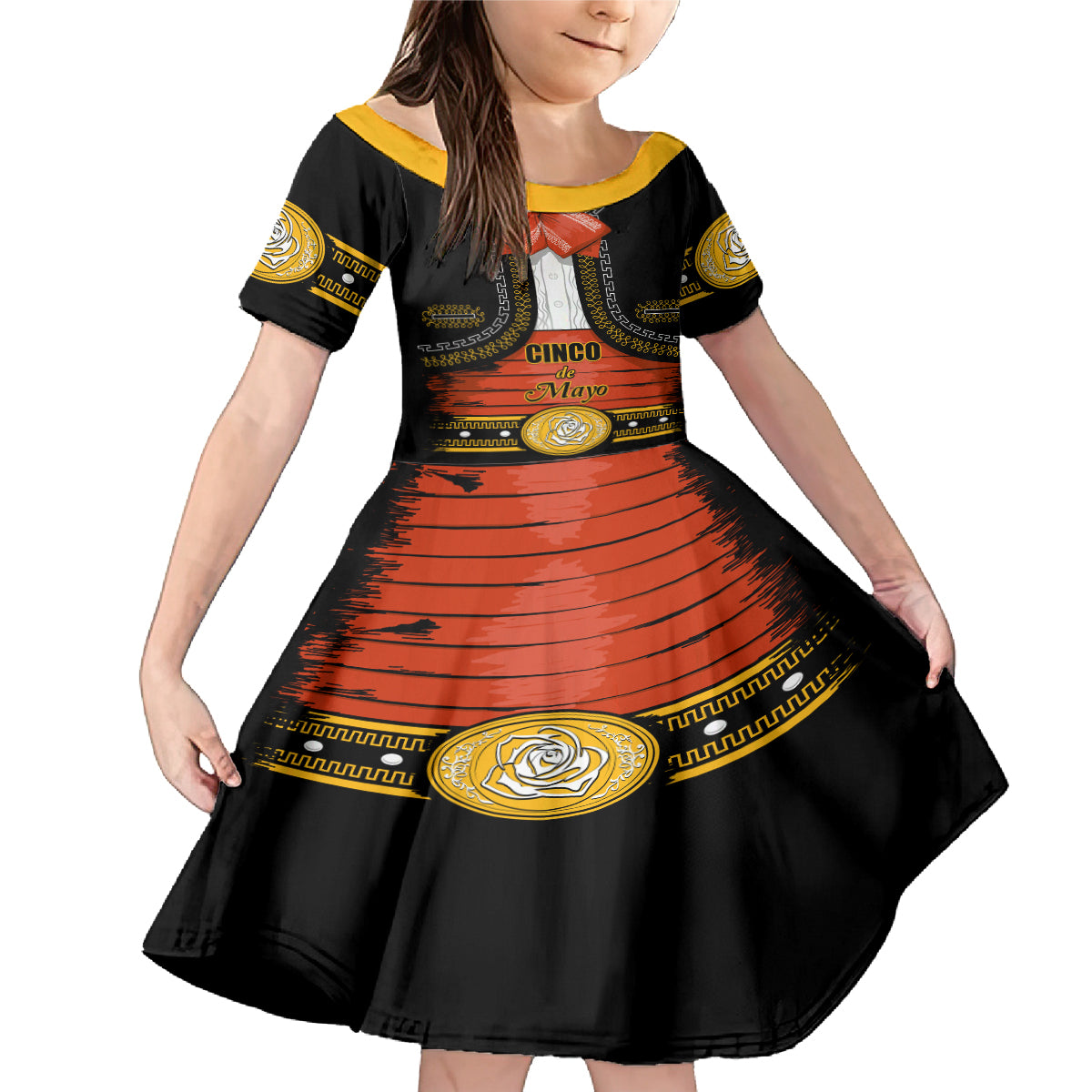 Cinco de Mayo 2024 Family Matching Mermaid Dress and Hawaiian Shirt Traje de Charro Style - Wonder Print Shop