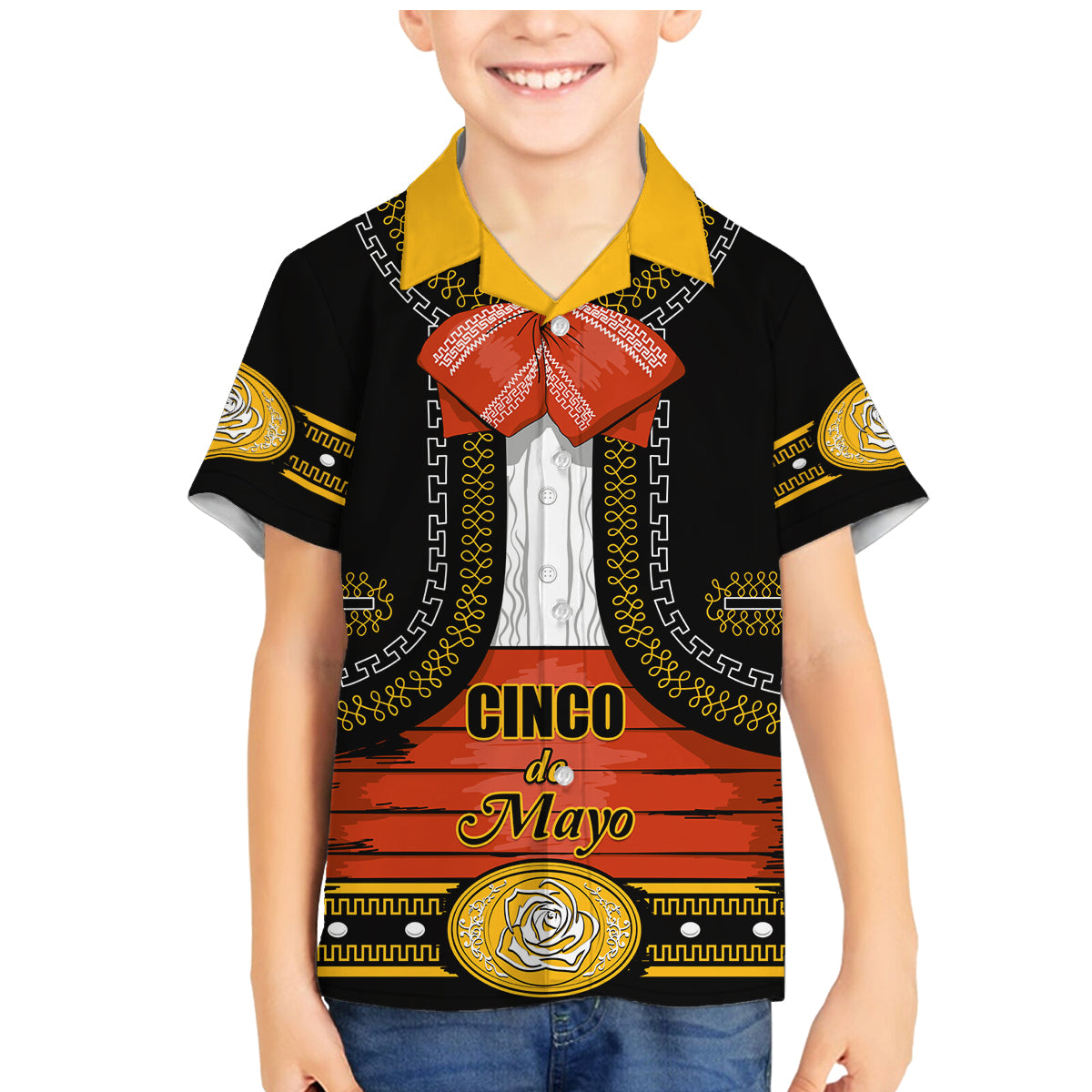Cinco de Mayo 2024 Family Matching Mermaid Dress and Hawaiian Shirt Traje de Charro Style - Wonder Print Shop