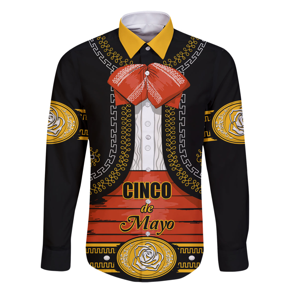 Cinco de Mayo 2024 Family Matching Short Sleeve Bodycon Dress and Hawaiian Shirt Traje de Charro Style - Wonder Print Shop